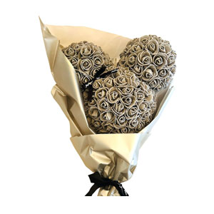 Grey foam arrangement