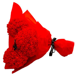 Red foam rose arrangement
