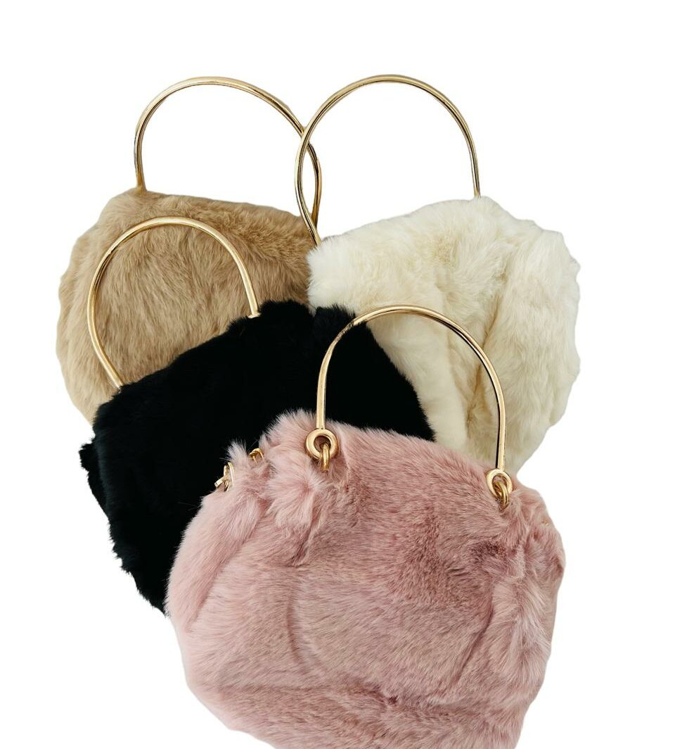 Fur winter hand bag