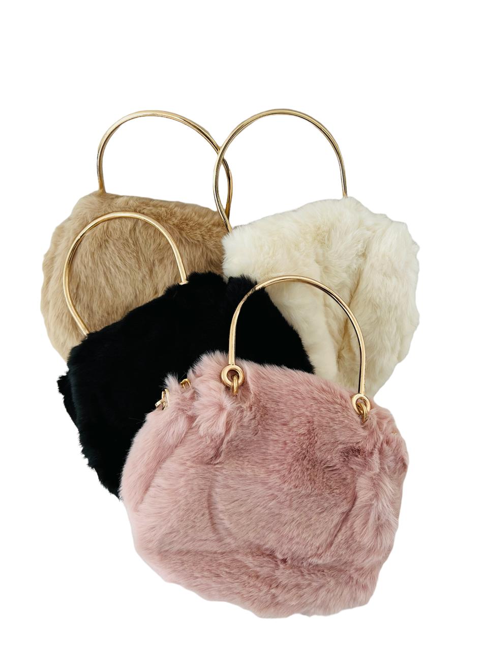 Fur winter hand bag